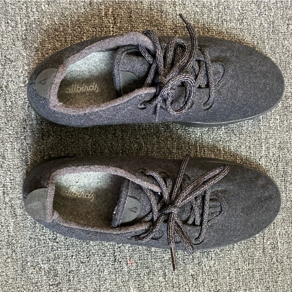 AllBirds Mens WR Wool Runners Shoes Dark Gray Merino Wool Lace Up Size 11